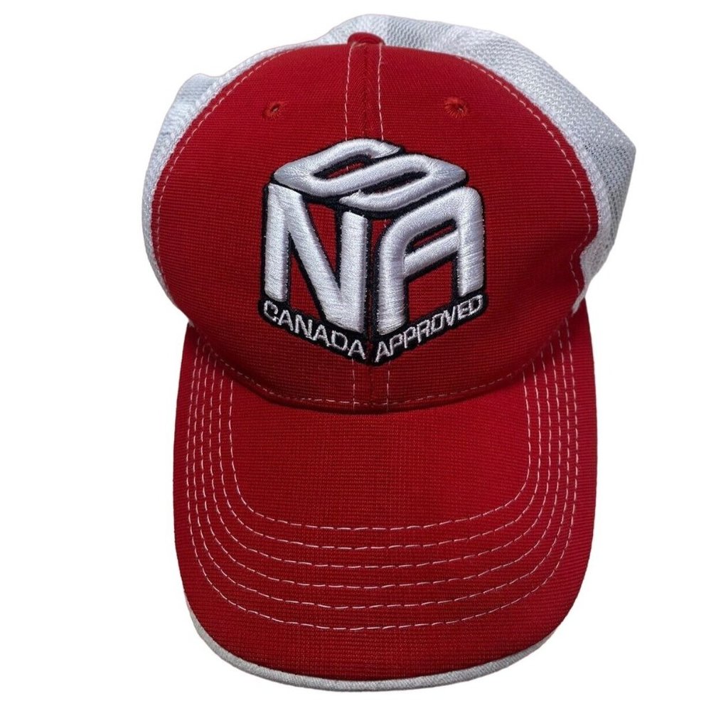 NSA Canada Approved Red Hat/ Mesh Back NSA Canada Baseball Cap / Size M - XL